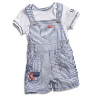 GUESS Kids Boys Tee & Shortall Set (0 - 9M), WHITE (3/6M)