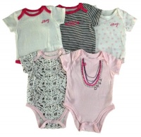 DKNY Baby 5pc Short Sleeve Bodysuits