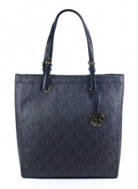 Michael Kors Signature PVC Jet Set North South Black Tote