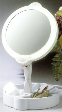 Home Travel 9X/1X Folding Lighted Cosmetic Mirror