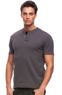 Armani Exchange Short Sleeve Textured Henley