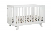 babyletto Hudson 3 in 1 Convertible Crib with Toddler Rail, White