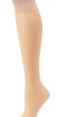 Silk Reflection Silky Sheer Knee High Enhanced Toe Color:Nude