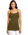 Skinny Tees Women's Skinny Cami, Olive, One Size