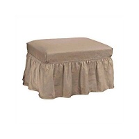 Sure Fit 139726211C_SAGE Duck Solid Ottoman Slipcover, Sage