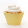 Banana Cream Yellow Cupcake Wrapper - Set of 12 Liners - Essential Decorating Supply for Muffins or Cupcakes