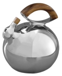 Make a statement when you make tea with the Gourmet Bulbo kettle. Nambe combines brilliant stainless steel with an acacia-wood handle in a design that defies the ordinary.