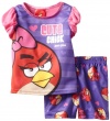 Angry Bird Girl's 2-Piece Short Set, Purple, 4T