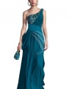 2012 Classic One Shoulder Velvet Evening Dress-Double Extra Large