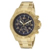 Invicta Men's 13620 Specialty Chronograph Blue Dial 18K Gold Ion-Plated Stainless Steel Watch