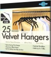 Closet Complete Ultra Thin No Slip Velvet Hangers for Shirts and Dresses, Black, Set of 25