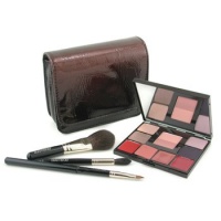 Face Palette Collection: 4x Eyeshadow + 1x Cheek Colour Duo + 4x Lip Glazes + 3x Brush + 1x Case 12pcs+1case