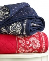 RALPH LAUREN Red HERITAGE ASHLEY Cream Bandana TWIN QUILT