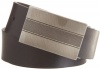 Reward Men's Reversible Center Bar Plaque Buckle Belt