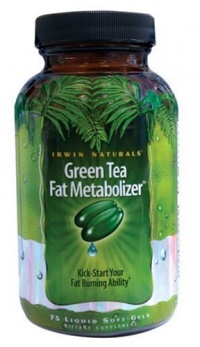 Irwin Naturals Green Tea Fat Metabolizer Dietary Supplement Liquid Gel Caps, 75-Count Bottles (Pack of 2)