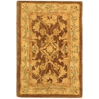 Safavieh Anatolia Collection AN545B Handmade Brown and Tan Hand-Spun Wool Area Rug, 2-Feet by 3-Feet