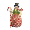 Jim Shore Heartwood Creek from Enesco Red and Green Snowman Figurine 9.25 IN