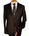 Marco Valentino Solid Black Slim Cut Men's Suit - Size: 36 Regular