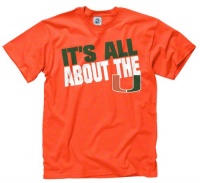 Miami Hurricanes Orange 'It's All About The U' Slogan T-Shirt