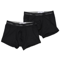 Calvin Klein Men's Microfiber Stretch 2 Pack Trunk, Black, Medium