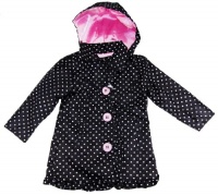 Pink Platinum Toddler Girls 2-6X Sarah Printed Trench Black Jacket