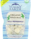 YummyEarth Organic Refresh Mints, Wild Peppermint, 3.3-Ounce Bag (Pack of 6)