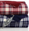 Sunbeam Slumber Rest Plaid (Garnet) 50x60 Fleece Heated Throw