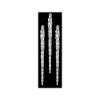 SET OF 12 GLASS CLEAR TWIST ICICLE ORNAMENTS