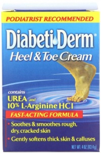 DiabetiDerm Heel & Toe Cream, 4-Ounce Jars (Pack of 2)