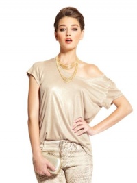 GUESS by Marciano Fay Foil Tee, GOLD (LARGE)