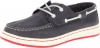 Sperry Top-Sider Sperry Cupsole 2-Eye (YB) Boat Shoe (Little Kid/Big Kid),Navy Blue/Red,4 M US Big Kid