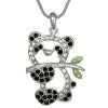 Crystal Panda Bear Pendant Necklace Fashion Jewelry