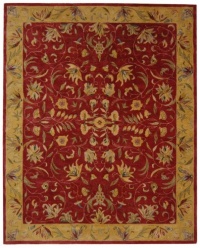 Safavieh  AN526A Anatolia Collection Handmade Burgundy and Gold Hand-Spun Wool Area Rug, 4-Feet by 6-Feet