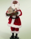 African American Santa with Train Figurine