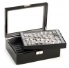 Deluxe Cufflinks Collector's Storage Case Black Oak