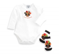 Mud Pie Unisex-Baby Newborn Turkey Boxed Set, Multi, 0-6 Months