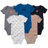 Carter's Boys 5 Pack Sea Time Fun Bodysuits - Newborn through 24 months (9 Months)