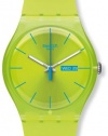 Swatch Men's SUOG702 Quartz Green Dial Plastic Date  Watch