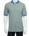 Izod (City Stripes) Blue Fore Horizontal Stripes SS Polo Shirt