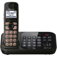 Panasonic KX-TG4741B DECT 6.0 Cordless Phone with Answering System, Black, 1 Handset