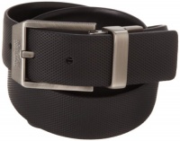 Kenneth Cole Reaction Mens Textured Casual Reversible Belt With Matte Nickel Buckle