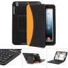 GreatShield LEAN Series Ultra Slim Leather Case with Keyboard and Stand for the iPad Mini 7.9-Inch Tablet (Black and Orange)