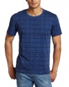 Calvin Klein Jeans Men's Stripe Short Sleeve Crew Tee, Worn Navy, X-Large