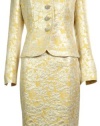 Women's Evening Brocade Business Suit Skirt & Jacket Set