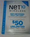 Net10 $50 Unlimited Talk, Text, Web/data Sim Card