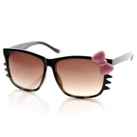 Animal Print Womens Kitty Bow and Whiskers Sunglasses