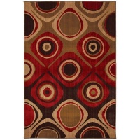 Mohawk Select Select Kaleidoscope Danger Zone Red Rug 5'3 x 7'10