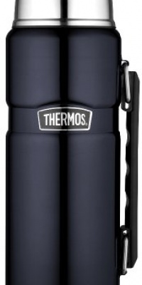 Thermos Stainless King 40-Ounce Beverage Bottle, Midnight Blue