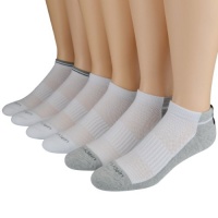 Calvin Klein Men's Socks Cotton Cushion Sole Low Cut White Asst. 6 pairs