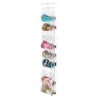 Whitmor 6044-1952 White Crystal Collection Hanging Flip Flop File,  Clear